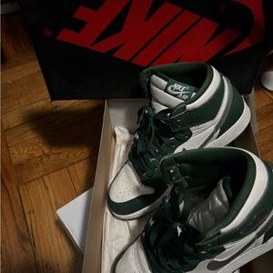 Nike Air High-Top Sneakers - Green and White